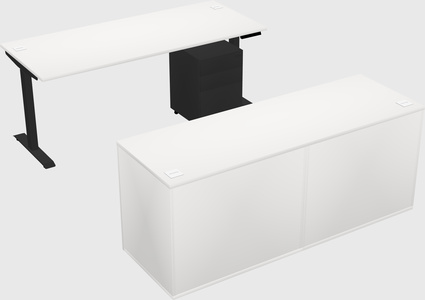 Single motor electric desk
