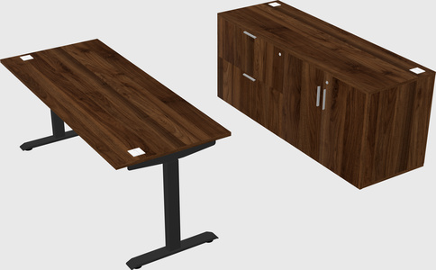 Single motor electric desk