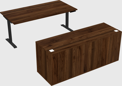 Single motor electric desk