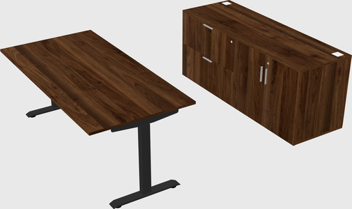 Single motor electric desk