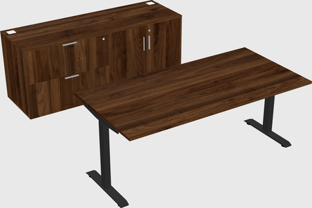 Single motor electric desk