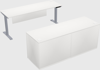 Single motor electric desk
