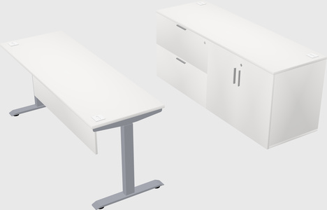 Single motor electric desk