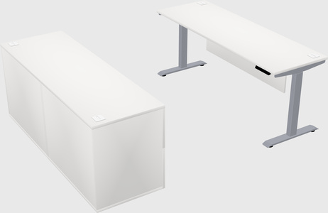 Single motor electric desk