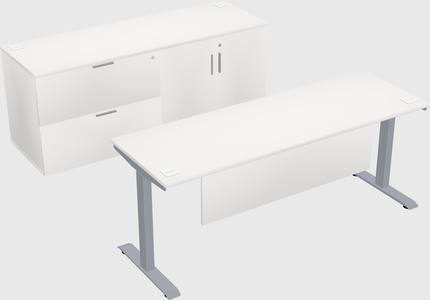 Single motor electric desk