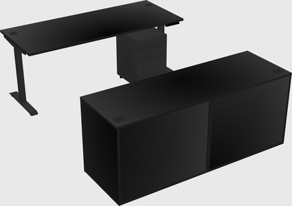 Single motor electric desk