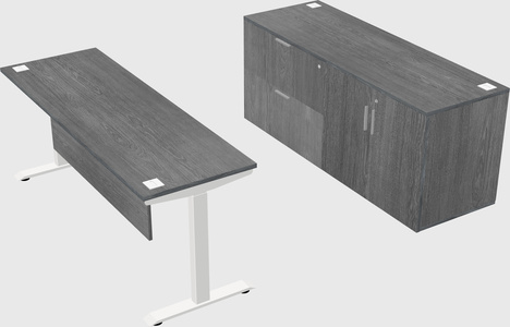 Single motor electric desk