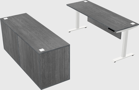 Single motor electric desk