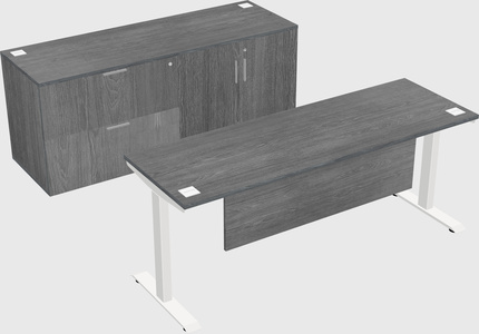 Single motor electric desk