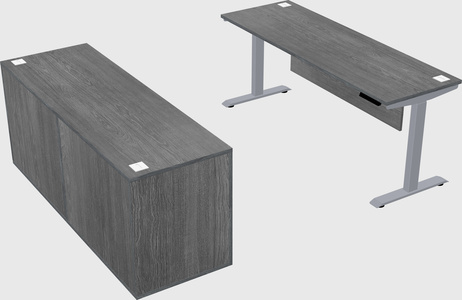 Single motor electric desk
