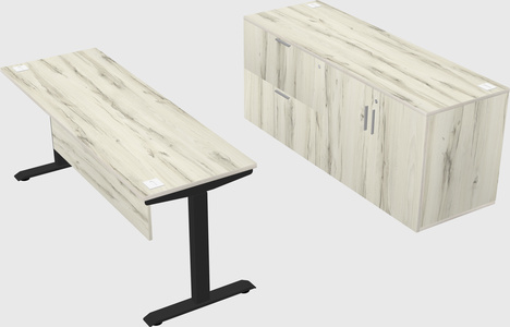 Single motor electric desk