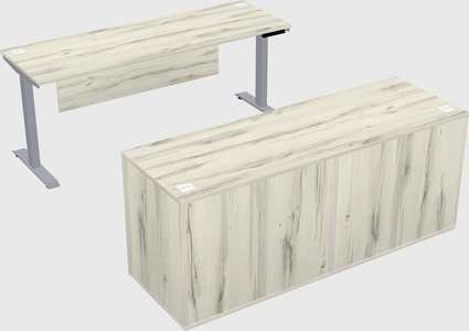 Single motor electric desk