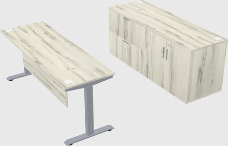 Single motor electric desk