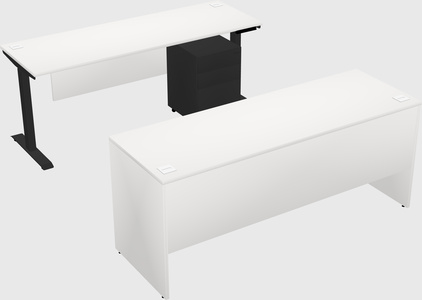 Single motor electric desk