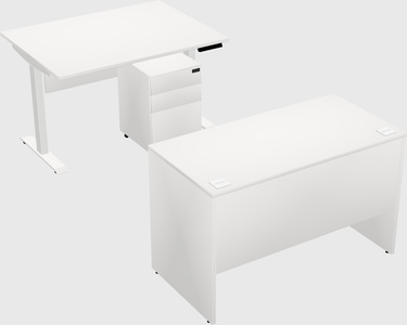 Single motor electric desk