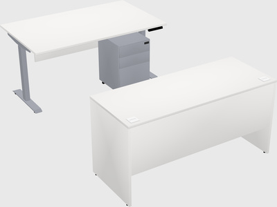 Single motor electric desk