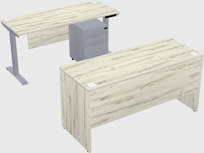 Single motor electric desk