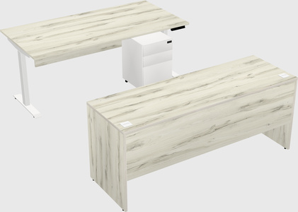 Single motor electric desk