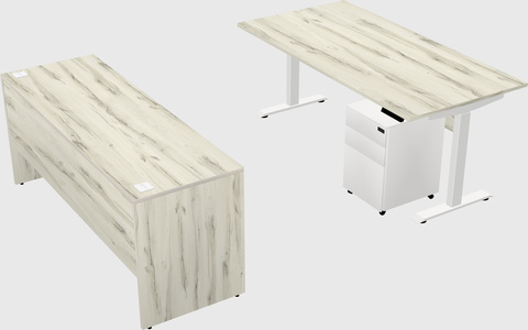 Single motor electric desk