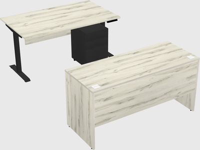 Single motor electric desk