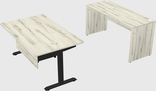 Single motor electric desk