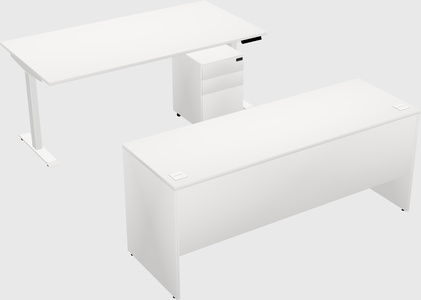 Single motor electric desk