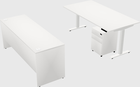 Single motor electric desk