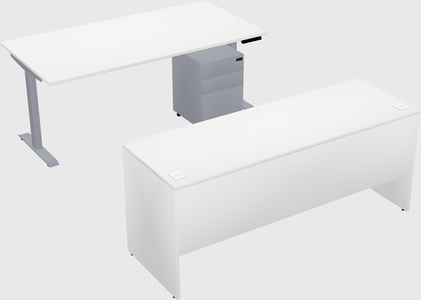 Single motor electric desk