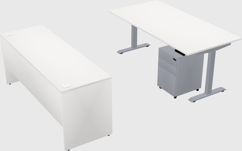 Single motor electric desk