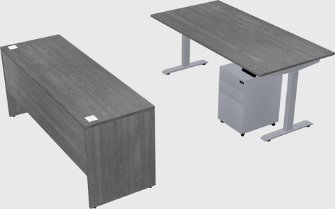 Single motor electric desk
