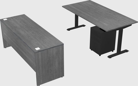 Single motor electric desk