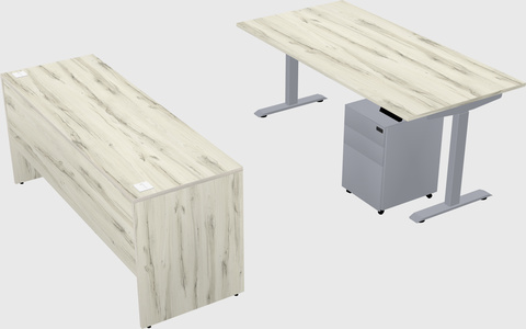 Single motor electric desk