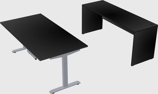 Single motor electric desk
