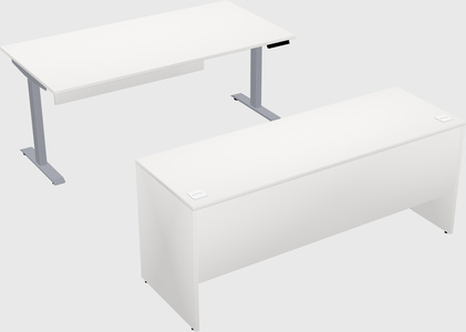 Single motor electric desk