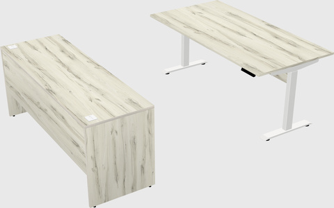 Single motor electric desk