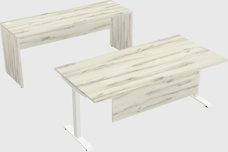 Single motor electric desk