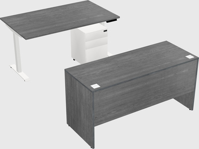 Single motor electric desk