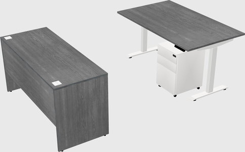 Single motor electric desk