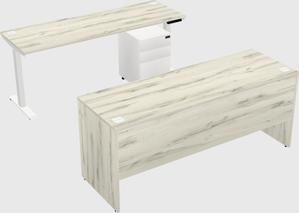 Single motor electric desk