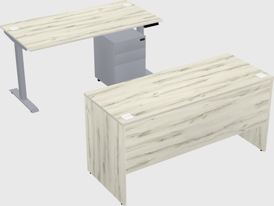 Single motor electric desk