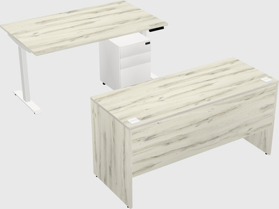 Single motor electric desk