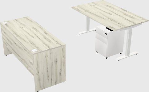 Single motor electric desk
