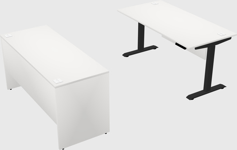 Single motor electric desk