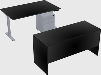 Single motor electric desk