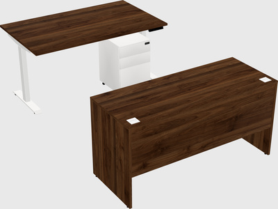 Single motor electric desk