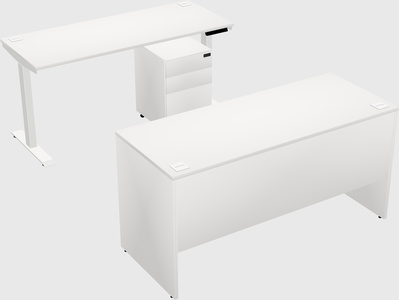 Single motor electric desk