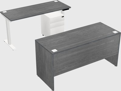 Single motor electric desk