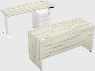 Single motor electric desk