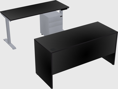 Single motor electric desk