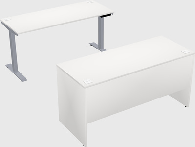 Single motor electric desk